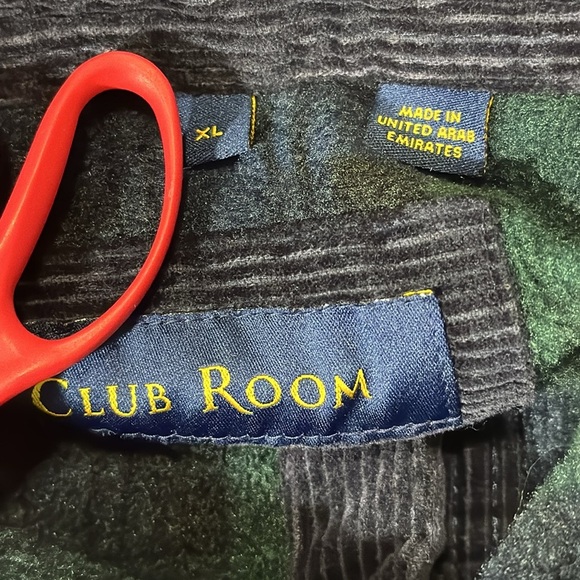 Corduroy Shirt jacket shacket chore coat fleece lined XL Club Room button down - Picture 14 of 14